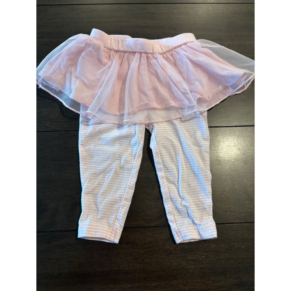 Carters Baby Girl Pink Striped Tutu Leggings Skirted Pants 6 Months 1R682410